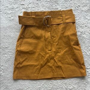 ALC Mustard Size 0 Mini Skirt with Belt